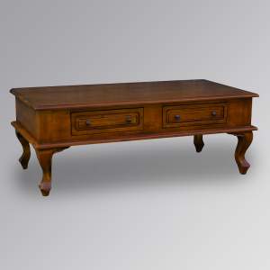 Louis XV Coffee Table - Cabriole Legs - 2 Drawers