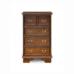 Two Over Three Chest Of Drawers - Chestnut Colour
