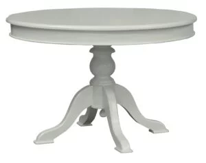 Louis Xv Moulin Round Dining Table in Farrow and Balls Pavillion Grey