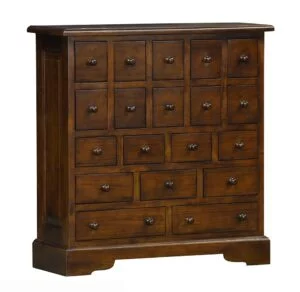Solid Mahogany 19 Drawer Apothecary Chest