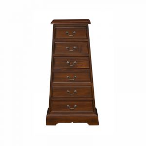 Pyramid Chest with Six Drawers in Chestnut