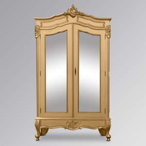 Louis Xv - Double Armoire Mirror Door - Gold Leaf