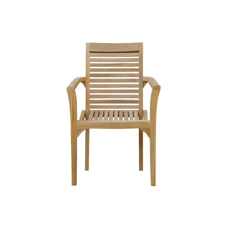 Cavendish Stacking Chair in Natural Teak Island Furniture Co