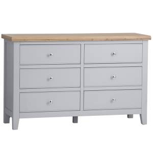 Grey Furniture - 6 Drawer Chest - Valencia Collection