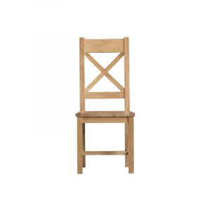 Oak Cross Back Chair Wooden Seat – Cambridge Collection