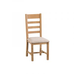 Oak Ladder Back Chair Fabric Seat – Cambridge Collection