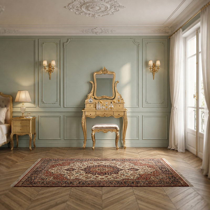 Louis XV Cezanne - Dressing Table - Gold Leaf Colour