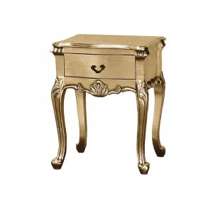 Louis XV Moulin Bedside Cabinet in Gold Leaf