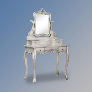 Louis XV Cezanne - Dressing Table - Silver Leaf Colour