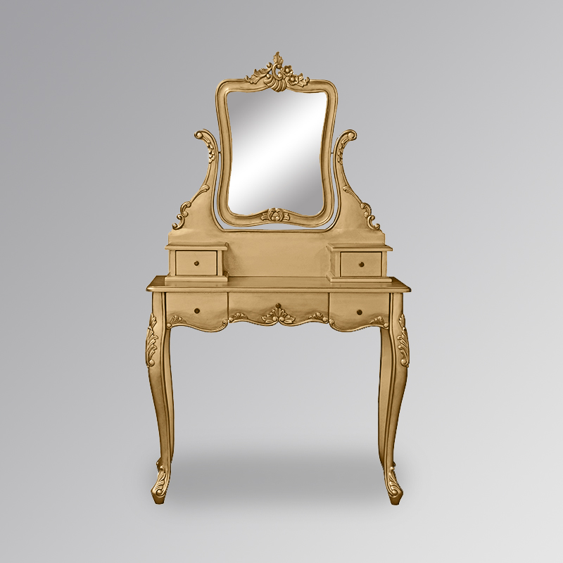 Louis XV Cezanne - Dressing Table - Gold Leaf Colour - Image 4