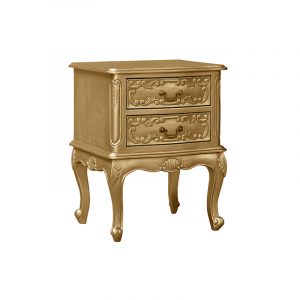 Louis XV Cezanne Bedside Cabinet in Gold Leaf