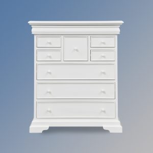 Versailles 9 Drawer Tall Chest – French White