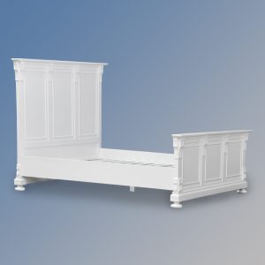 Louis XV Bourbon Sleigh Bed in French White