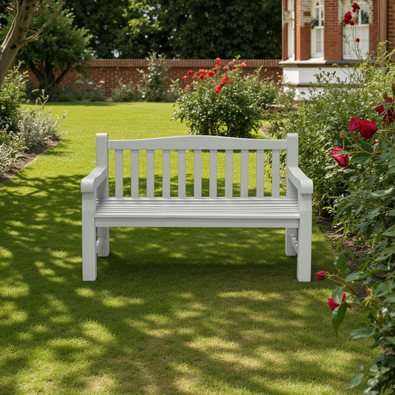 Shire Solid Teak Bench in Grey - 150cm
