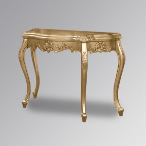 Louis XV Carved Leg Console Table in Gold Leaf