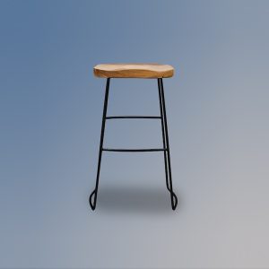 Counter Stool - with contoured wooden seat - 70cm High