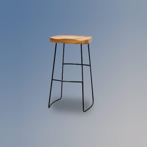Counter Stool - with contoured wooden seat - 70cm High