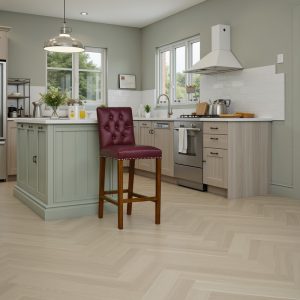 Ashford Chestnut Counter / Bar Stool in Oxblood Faux Leather