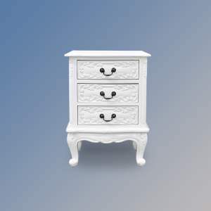 Louis XV Cezanne Bedside Cabinet in French White