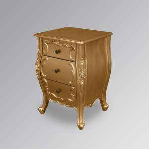 Louis XV Amelie Bedside Cabinet in Gold Leaf