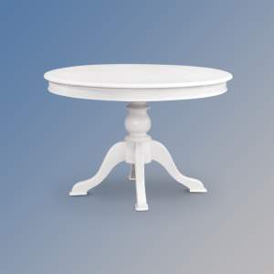 Louis XV Moulin Round Dining Table in French White