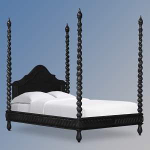Montpelier Four Poster Bed - French Noir Colour