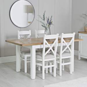 White Furniture - 1.2m Butterfly Table Extendable - Valencia Collection