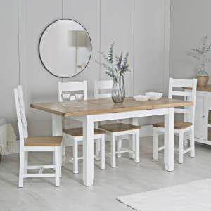 White Furniture - 1.2m Butterfly Table Extendable - Valencia Collection