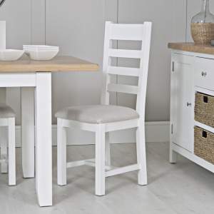 White Furniture - Ladder Back Chair Fabric - Valencia Collection