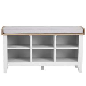 White Furniture - Upholstered Hall Bench - Valencia Collection