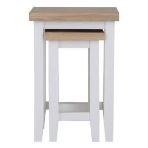 White Furniture - Nest of 2 Square Tables - Valencia Collection