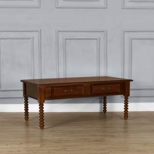Versailles Round Turned Leg Coffee Table - Chestnut