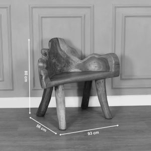 Teak Root Carved  Table with Living Edge