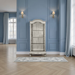 Louis XV Cezanne 3 Shelf Bookcase - Silver Frame