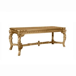 Throne Chair Table Set  - Gold  and Red Velvet