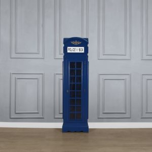 Drinks Cabinet - Iconic Retro Police Box Style Bar in Metro Blue - Mini