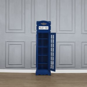 Drinks Cabinet - Iconic Retro Police Box Style Bar in Metro Blue - Mini