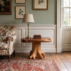 Teak Root Carved  Table with Living Edge